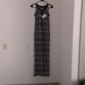Maxi summer dress black and white size 8
